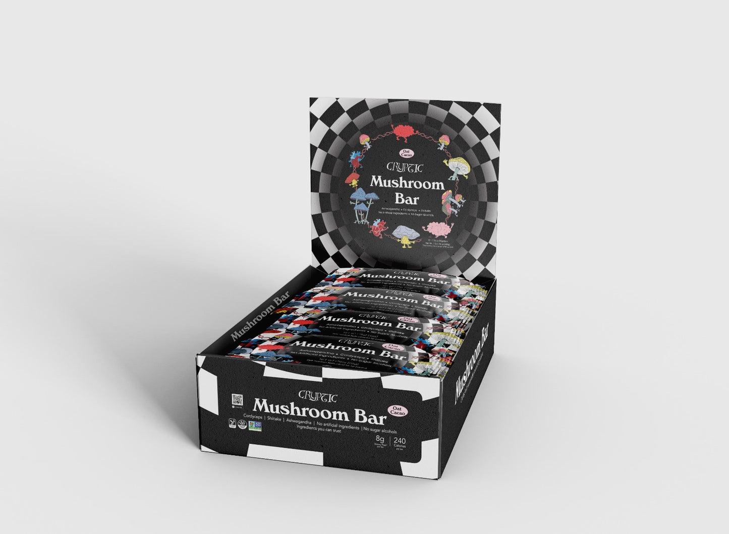 Oat Cacao Mushroom Bar - 12 Bars Per Box