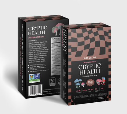 Oat Cacao Mushroom Bar – 12ct Case | Functional, Plant-Based